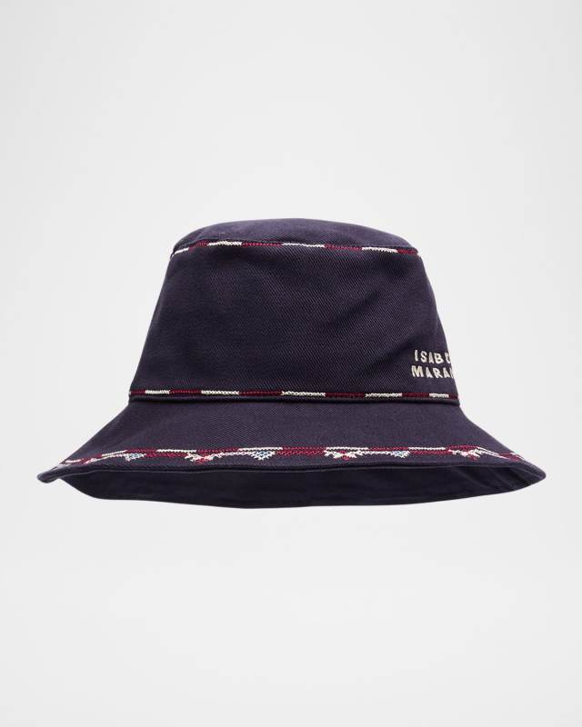 Embroidered Cotton Canvas Bucket Hat